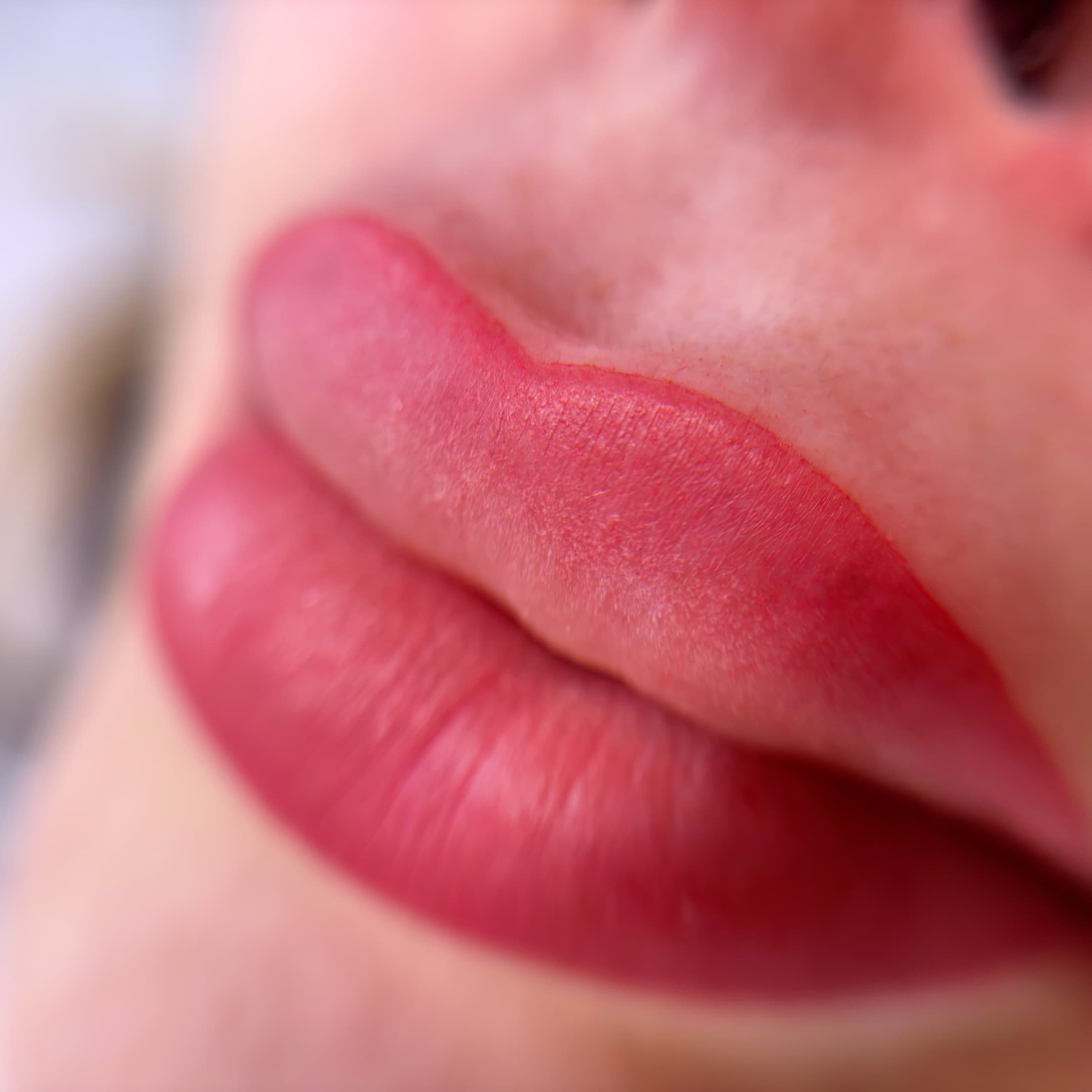 Maquillage des lèvres permanent et semi-permanent à Dijon, effet naturel rosé.